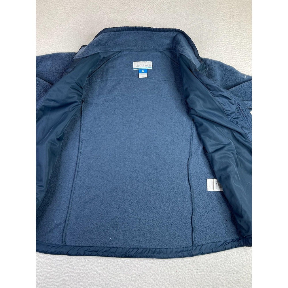 Columbia Jacket Womens Plus 1X Blue Fleece Interchange Full Zip Quilted Outdoor - Picture 6 of 11